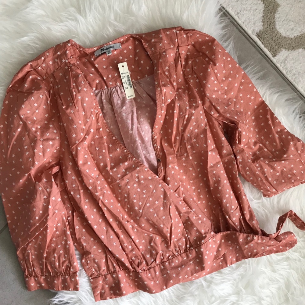 Madewell Star Wrap Top NWT